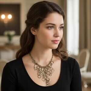 Elegant Bronze Chain Link Necklace